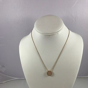 Michael Kors Rose Gold Pink Acetate Pendant NWT